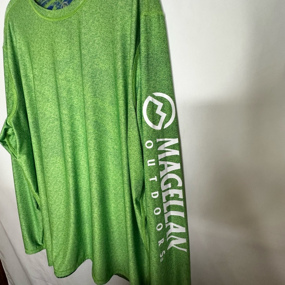 Magellan Outdoors Long Sleeve Tee Green and Blue - Picture 9 of 11